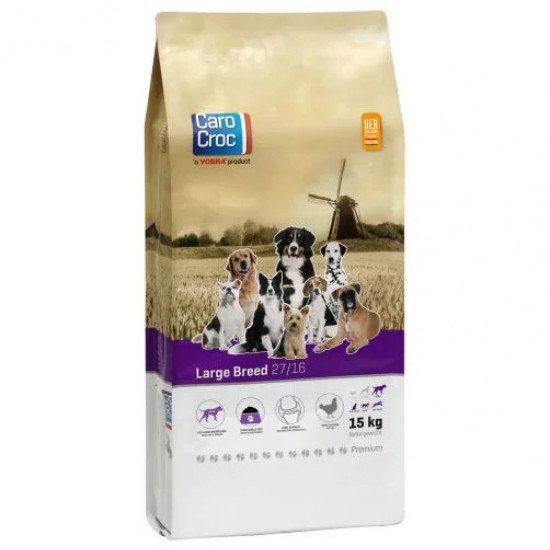 CaroCroc Large Breed - Dog Food - Meat Poultry Rice 15 kg