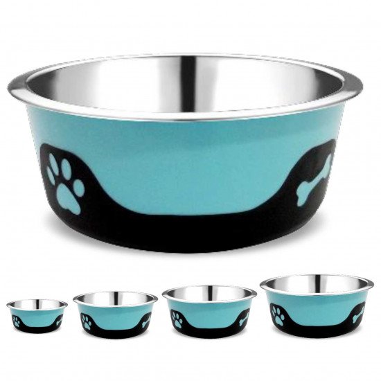 ThermoCool Insulated No-Skid Dog Bowl - Blue - 16 Oz