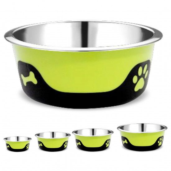 ThermoCool Insulated No-Skid Dog Bowl - Green - 8 Oz