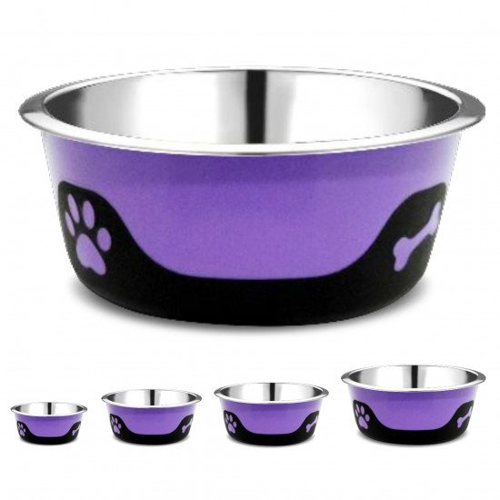 ThermoCool Insulated No-Skid Dog Bowl - Purple - 16 Oz