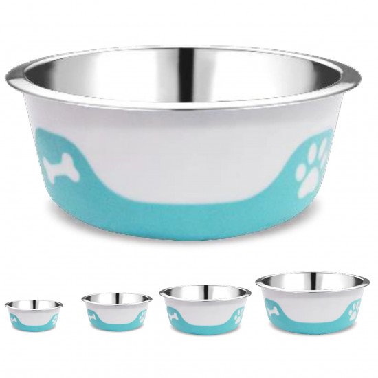 ThermoCool Insulated No-Skid Dog Bowl - Light Blue - 8 Oz