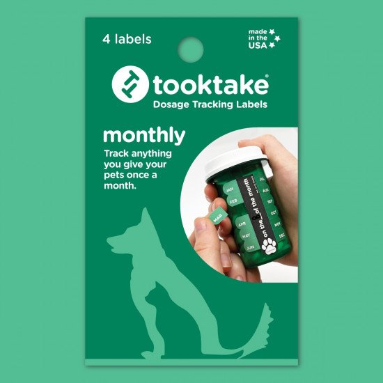 Tooktake Monthly Labels for Pets