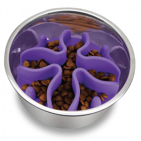 Paw Puzzle Slow Feeder Dog Bowl Insert - Medium