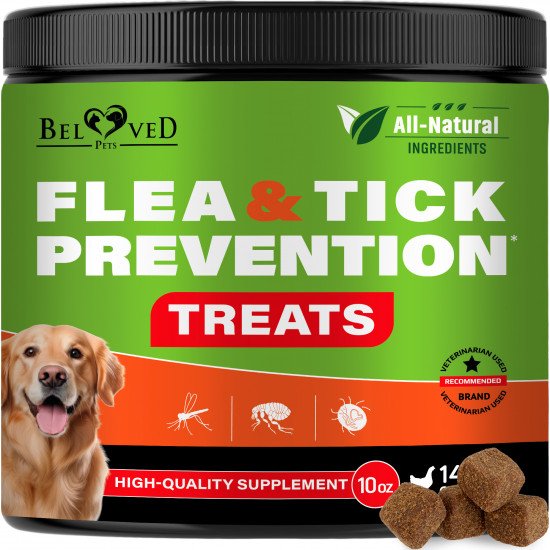 Flea and Tick Prevention Chewable Pills for Dogs - Revolution Oral Flea Treatment for Pets - Pest Control & Natural Defense - Chewables Small Tablets Made in USA (Chicken)
